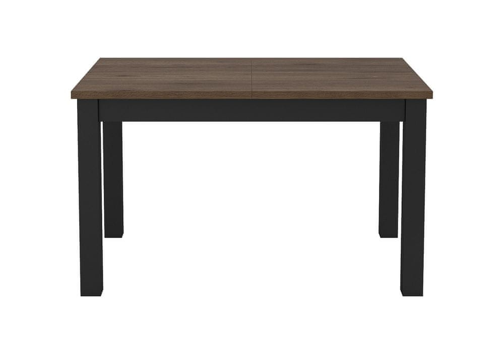 Veneti Rozkladací jedálenský stôl OKAL - 130-175 cm, okapi orech / čierny